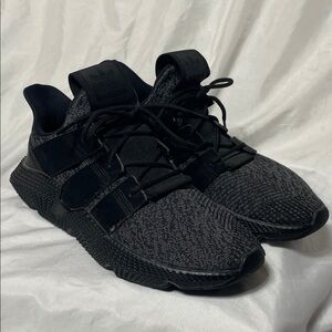 Men’s Adidas Black & Gray Athletic Sneakers, Clean, Very Good Condition, 10.5